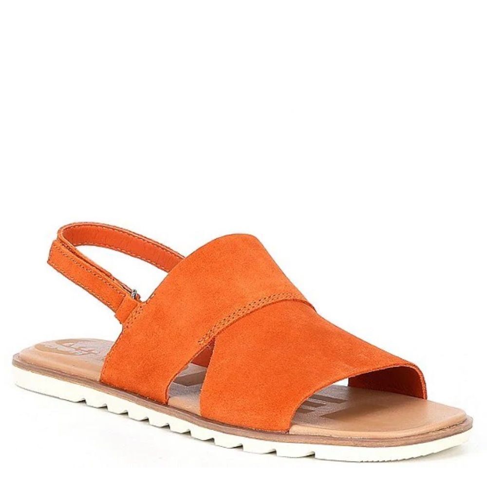 Sorel leather suede sling back sandal